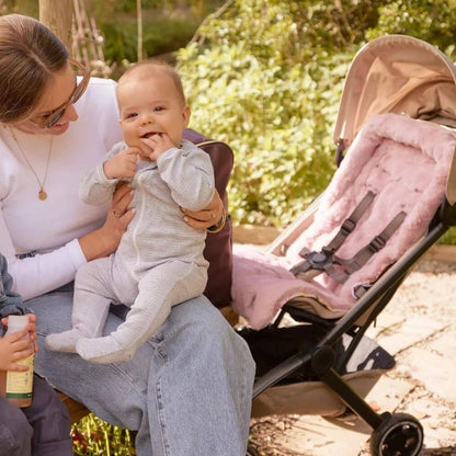 Reversible Cozy Fleece Pram Liner Garden Party - Aster & Ruby
