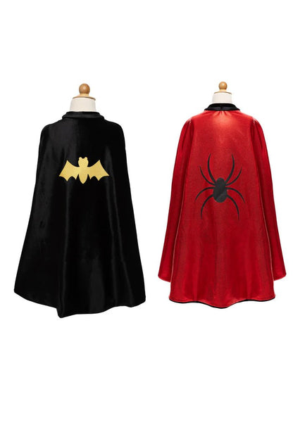 Reversible Spider/Bat Flowing Cape - Aster & Ruby