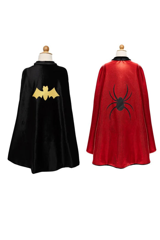 Reversible Spider/Bat Flowing Cape - Aster & Ruby