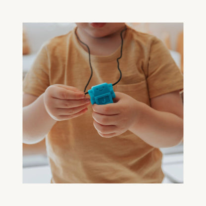 Jellystone Robot Chew Pendant Grassy Green | Aster & Ruby
