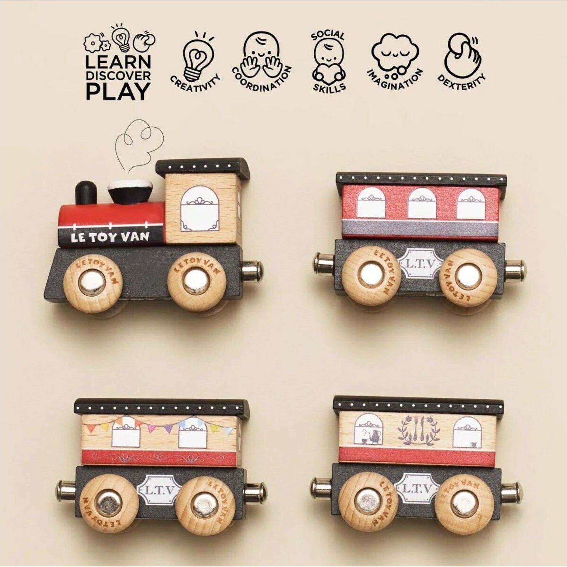 Le Toy Van Royal Express Train & Carriages 4pc | Aster & Ruby