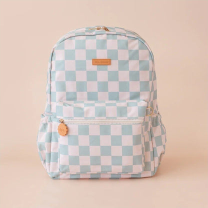 Fox & Fallow Sage Check Backpack | Aster & Ruby