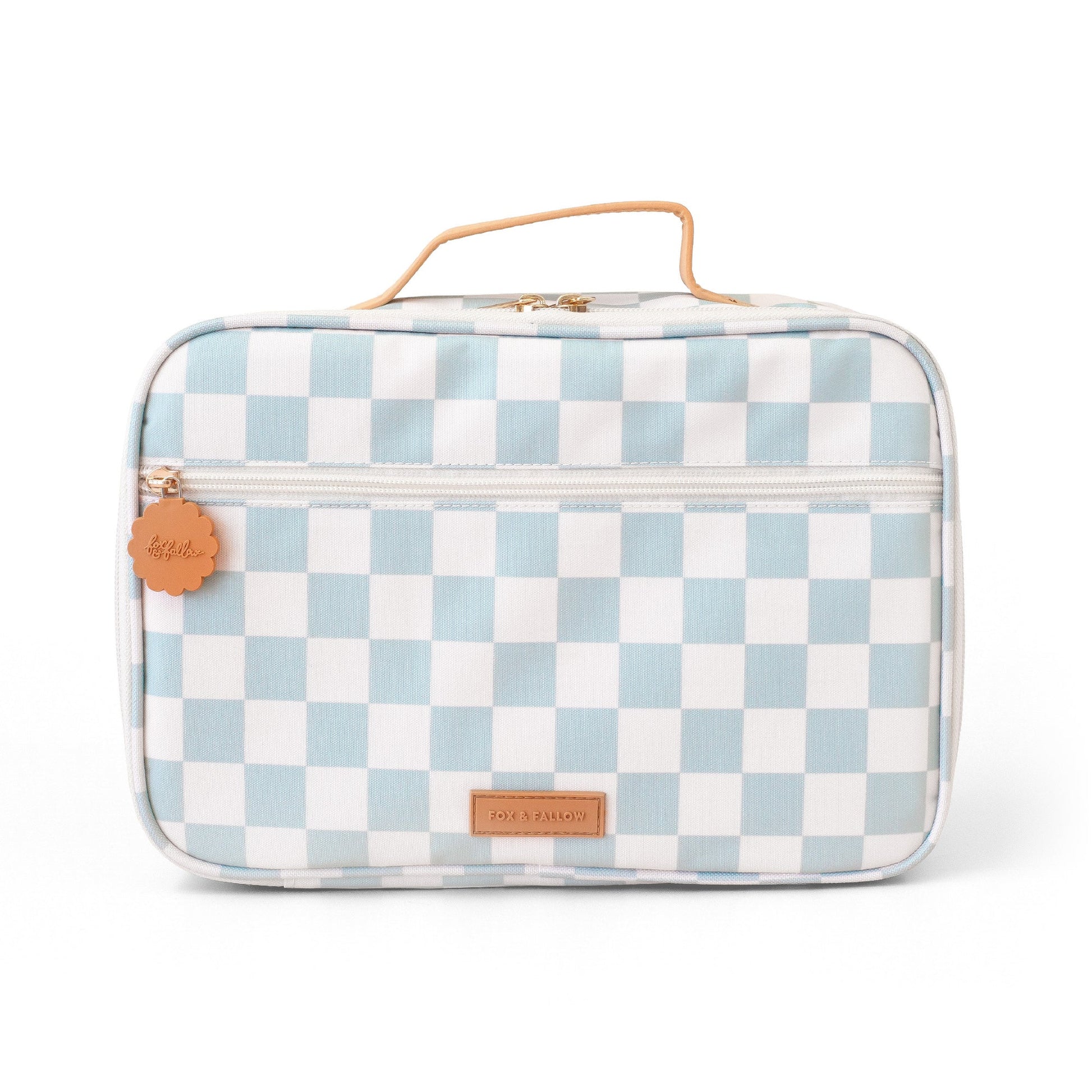 Sage Check Large Lunch Bag - Aster & Ruby