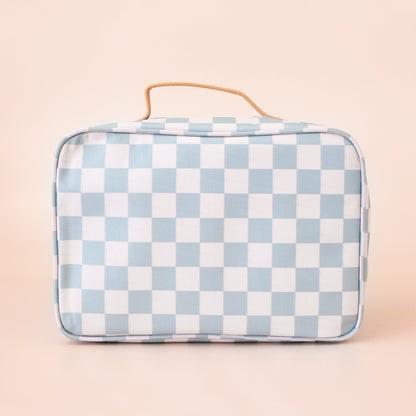 Sage Check Large Lunch Bag - Aster & Ruby