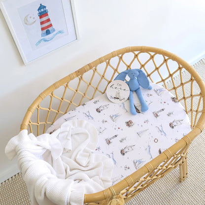 Set Sail Organic Bassinet Sheet / Change Pad Cover