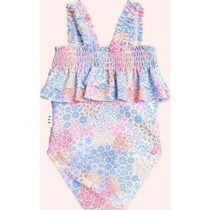 Huxbaby Shirred Swimsuit Floral Bloom | Aster & Ruby