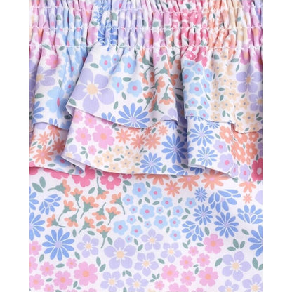 Huxbaby Shirred Swimsuit Floral Bloom | Aster & Ruby