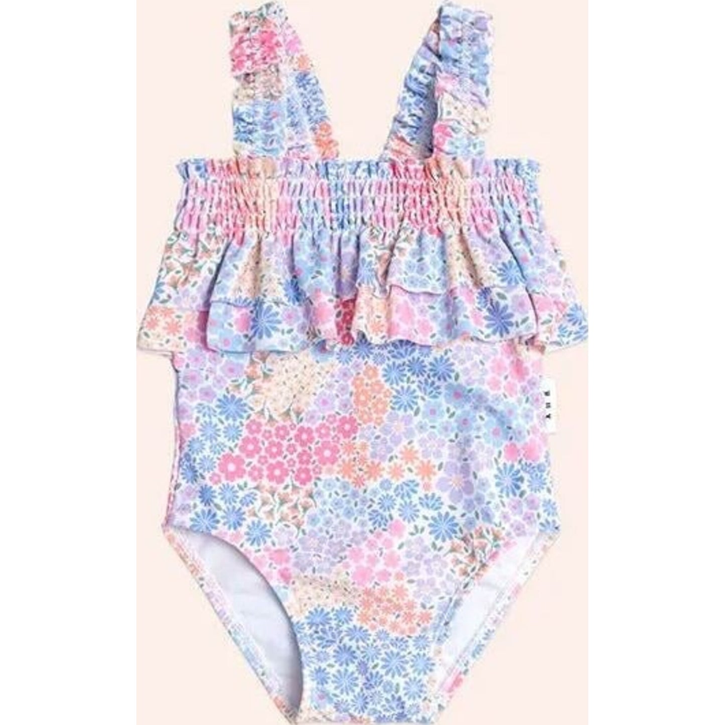 Huxbaby Shirred Swimsuit Floral Bloom | Aster & Ruby