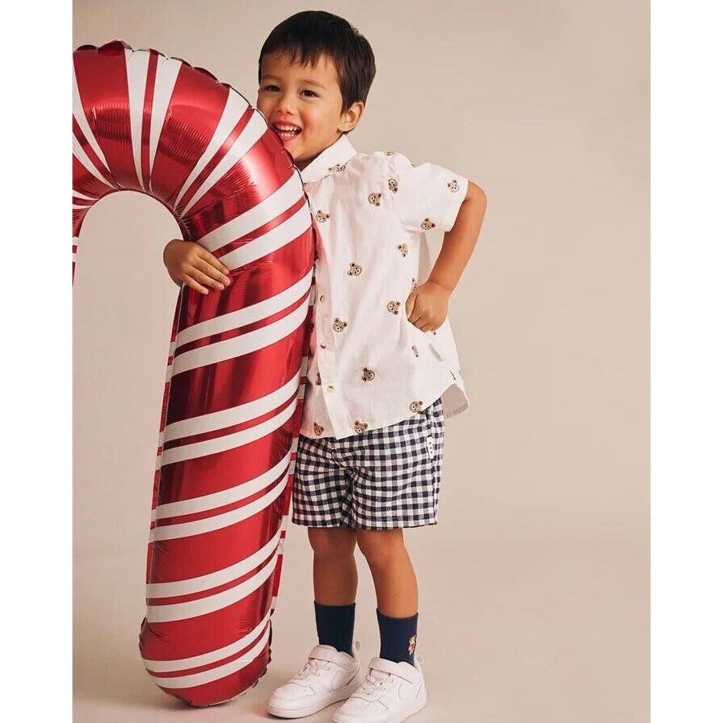 Huxbaby Shortsleeve Huxbear Button Up Crisp White | Aster & Ruby