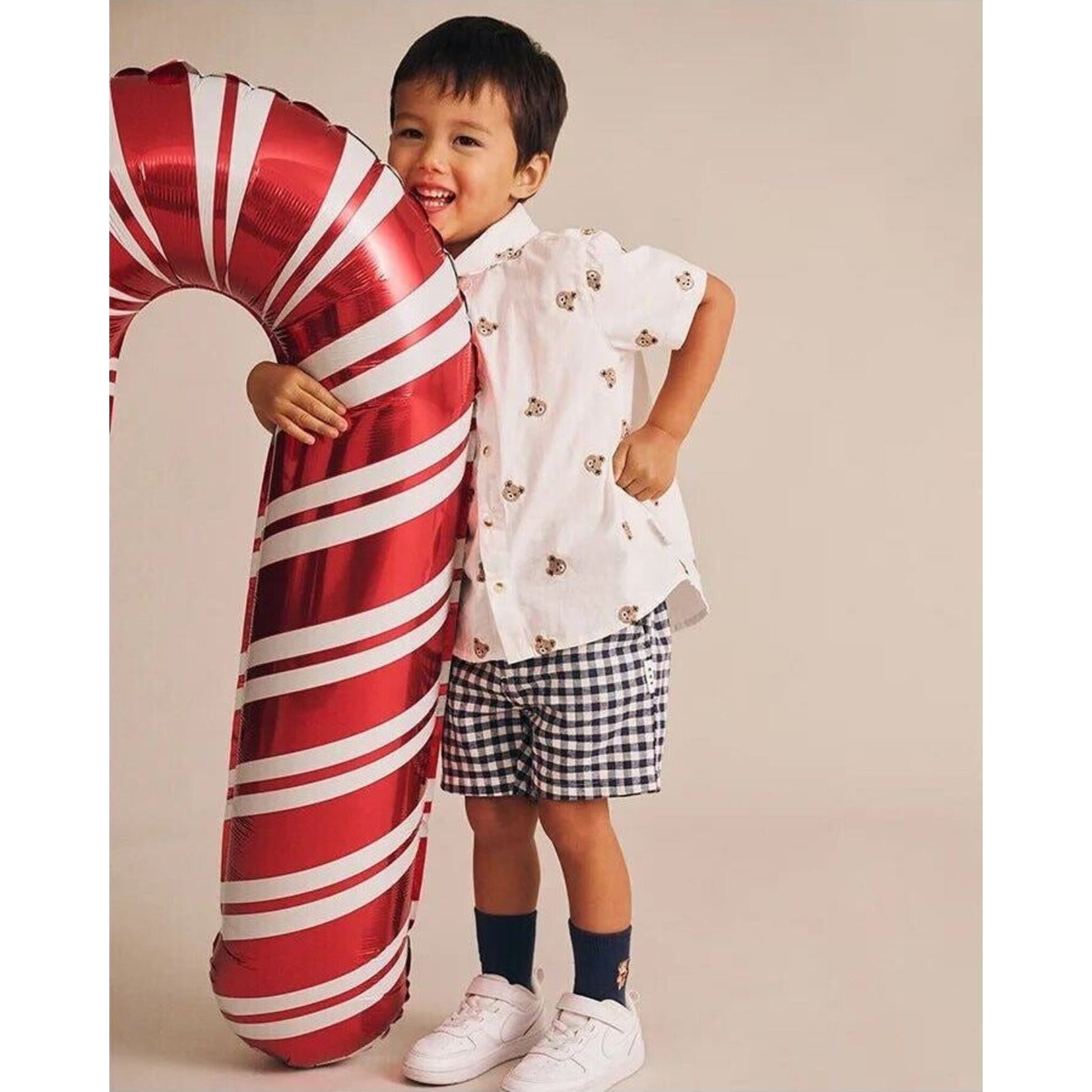 Huxbaby Shortsleeve Huxbear Button Up Crisp White | Aster & Ruby