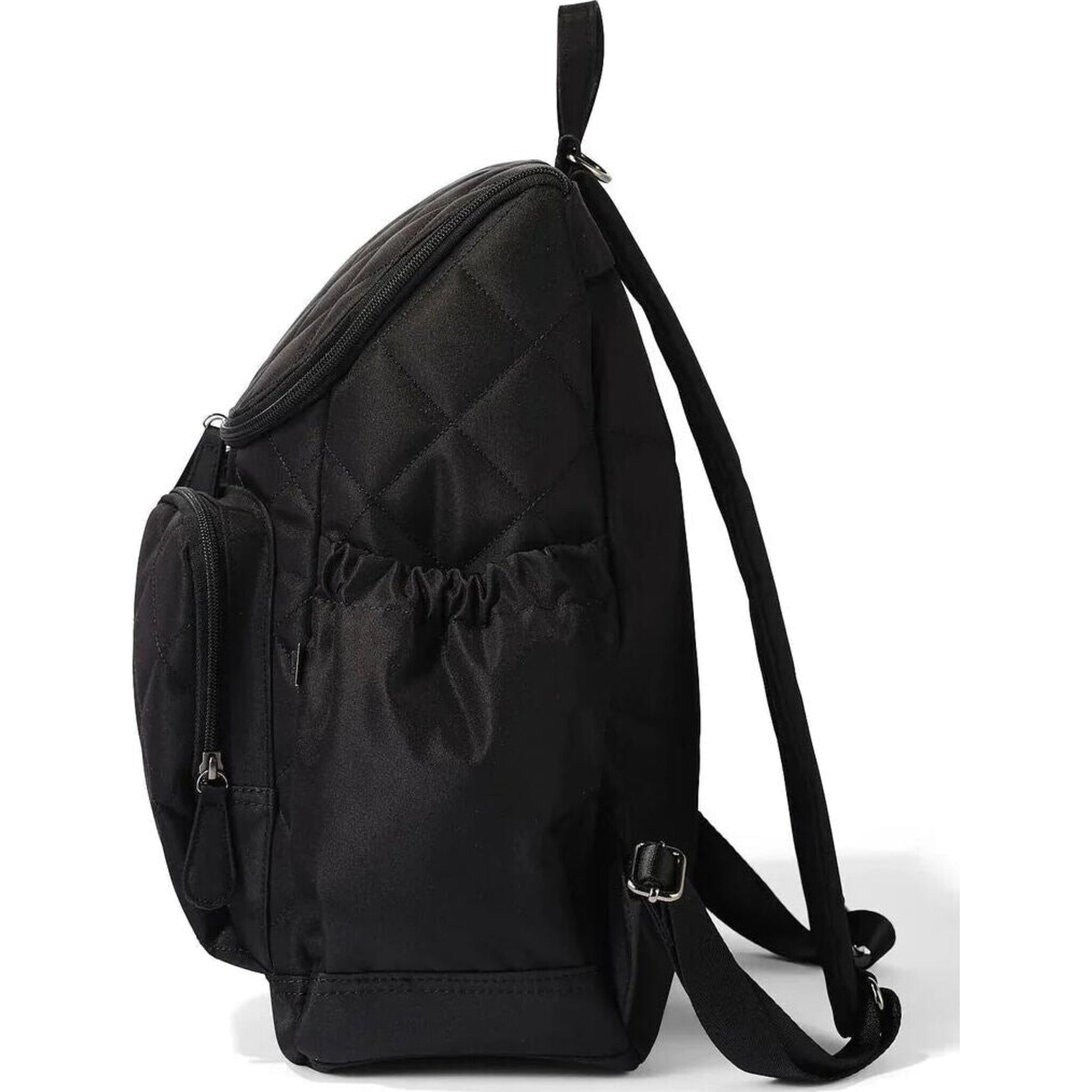 OiOi Signature Nappy Backpack Black Diamond Quilt | Aster & Ruby