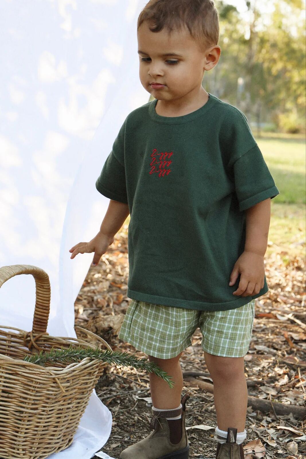 SIGNATURE TEE | FIR – 3-6m, 6-12m, 1, 2, 3 – Aster & Ruby