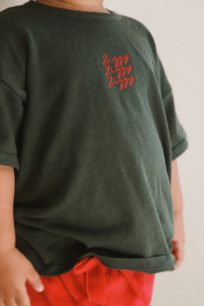 SIGNATURE TEE | FIR – 3-6m, 6-12m, 1, 2, 3 – Aster & Ruby