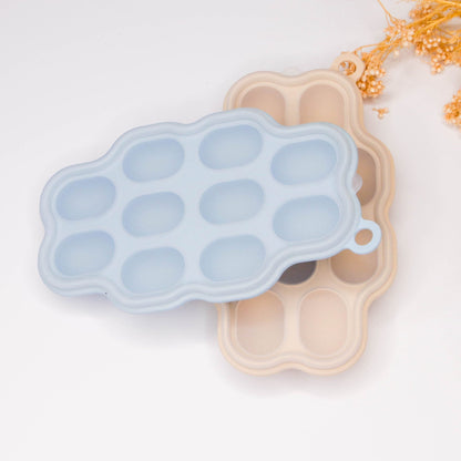 Silicone Feeder Frozen Food Tray 10 Compartments (Blue)