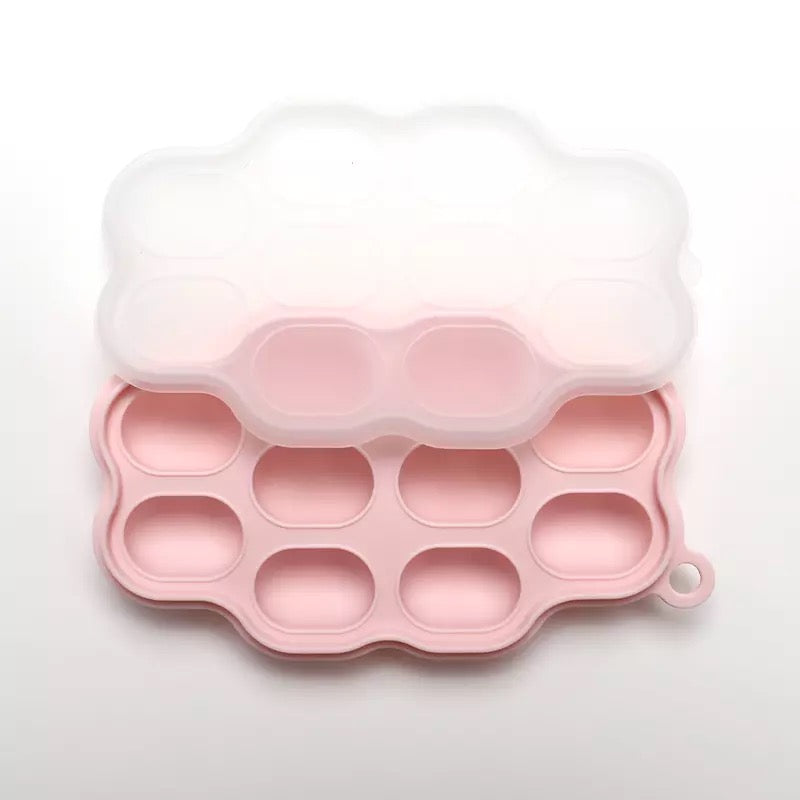 Silicone Feeder Frozen Food Tray 10 Compartments (Blue)