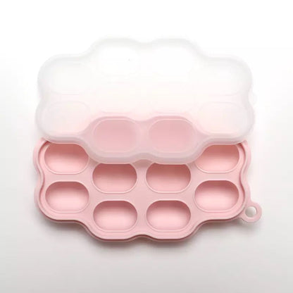 Silicone Feeder Frozen Food Tray 10 Compartments (Blue)
