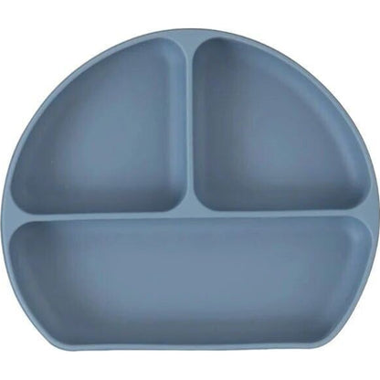 All4Ella Silicone Suction Plate Slate Blue | Aster & Ruby