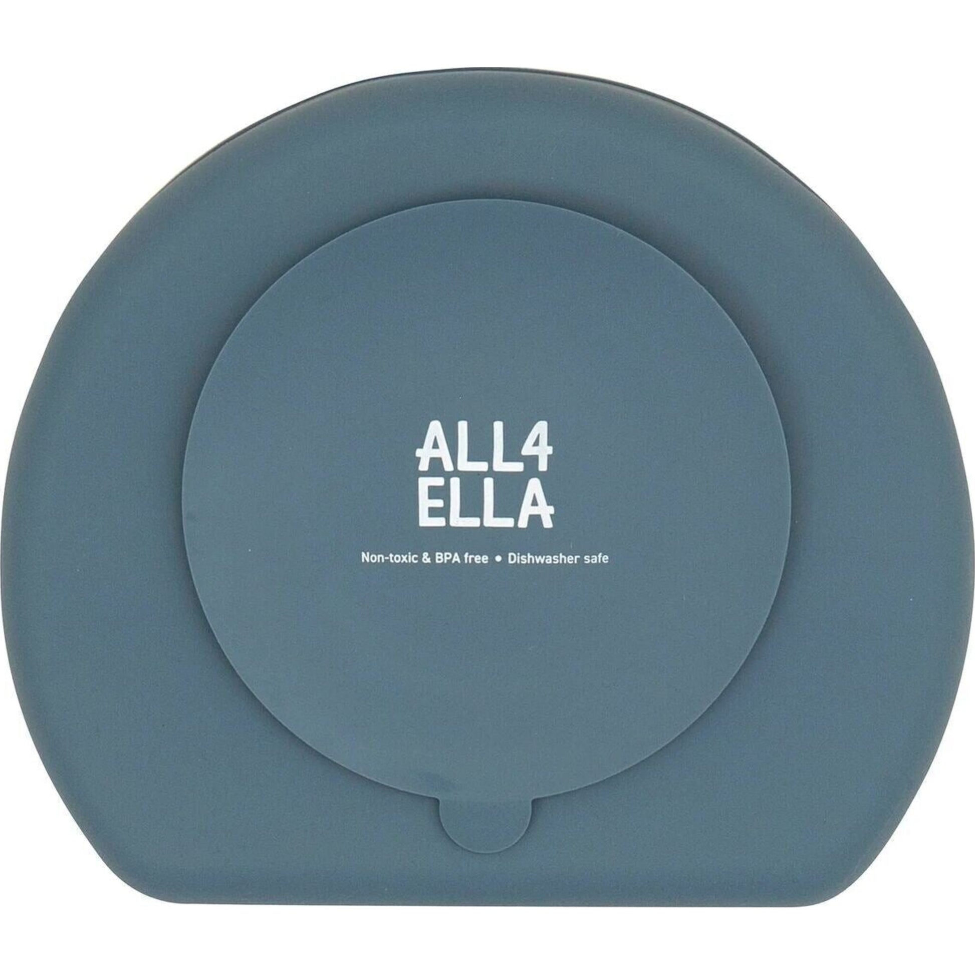 All4Ella Silicone Suction Plate Slate Blue | Aster & Ruby