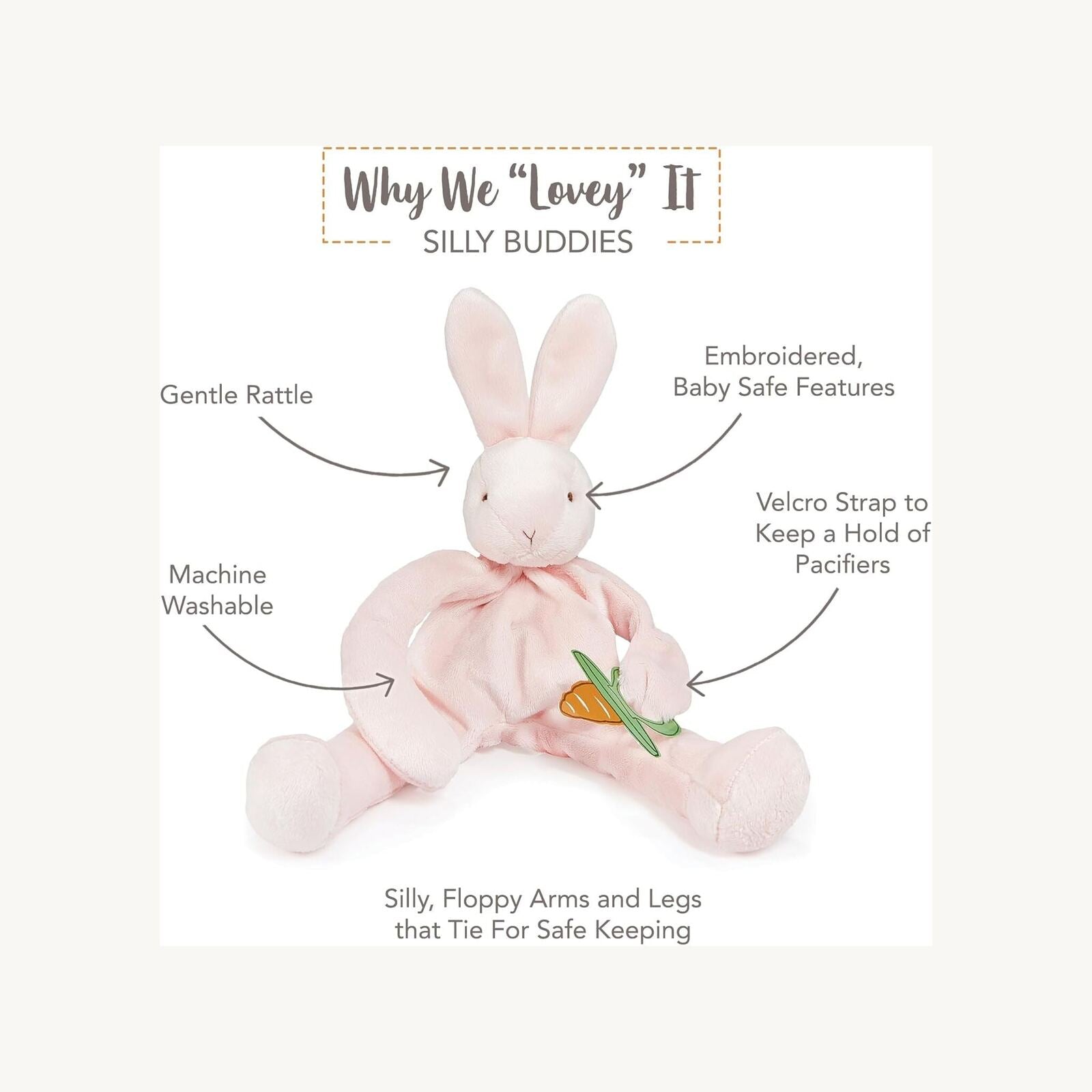 Bunnies By The Bay Silly Buddy Blossom Bunny Pink | Aster & Ruby