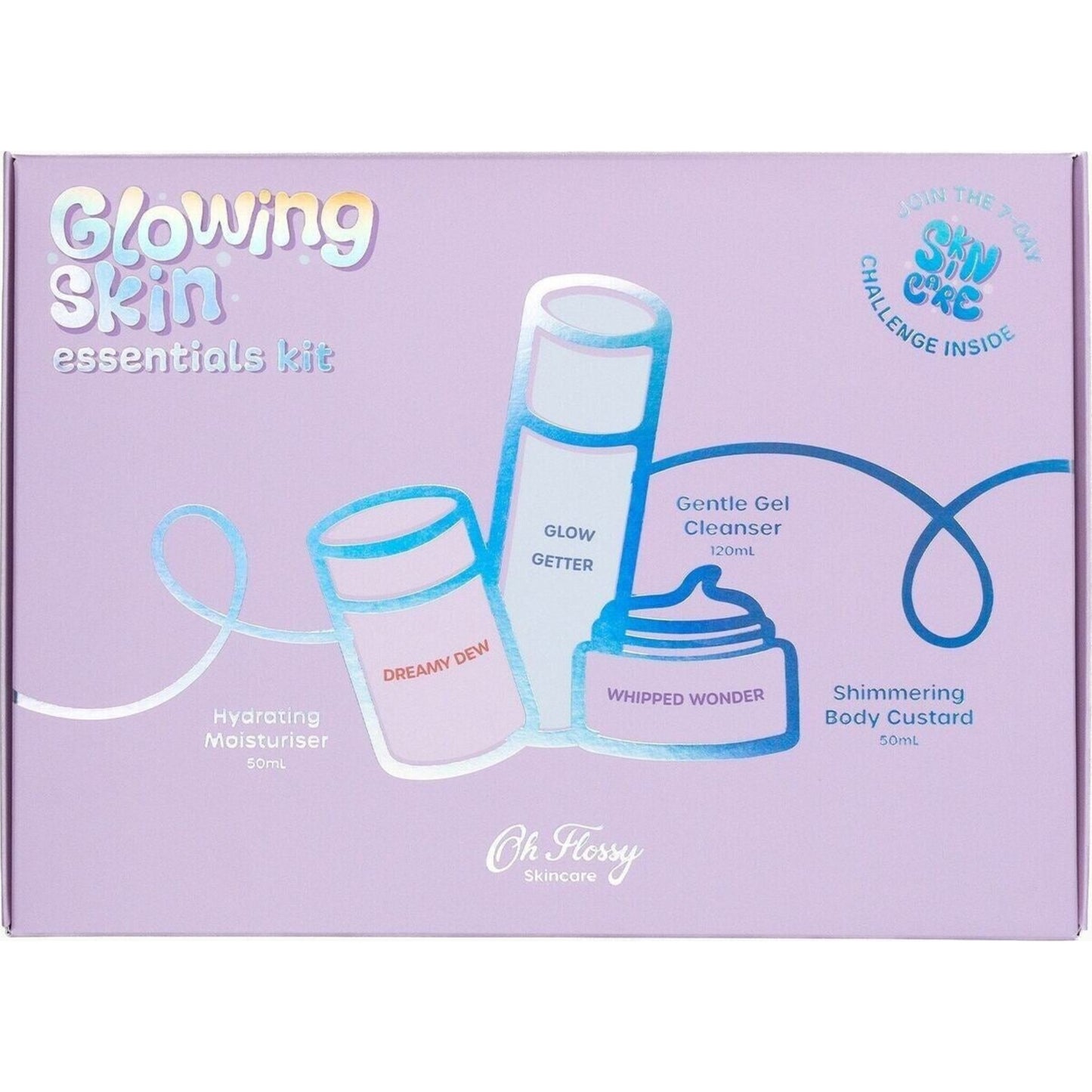 Oh Flossy Skincare Glowing Skin Essentials Kit | Aster & Ruby
