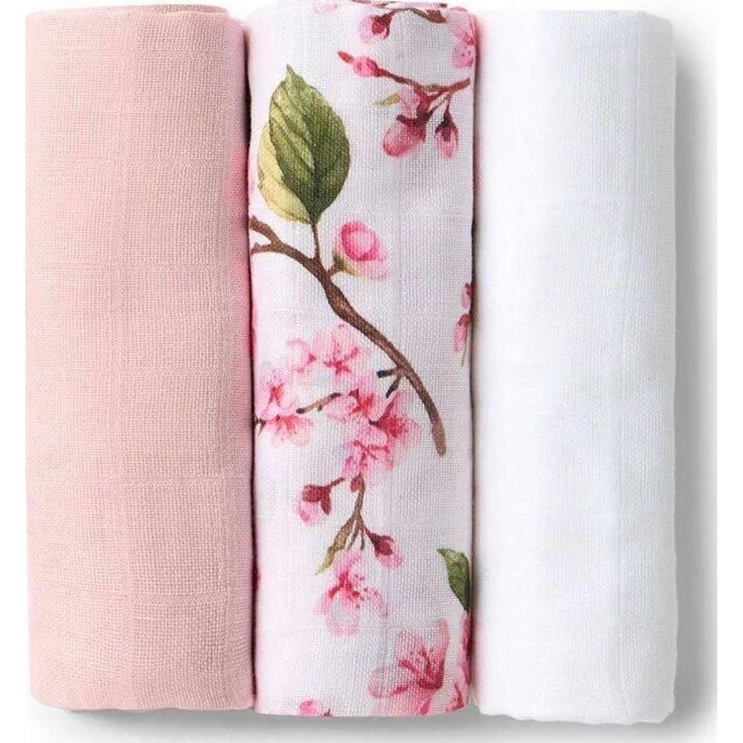 Snuggle Hunny Small Organic Muslin Cloths 3pk - Milk/Cherry Blossom/Fairytale | Aster & Ruby