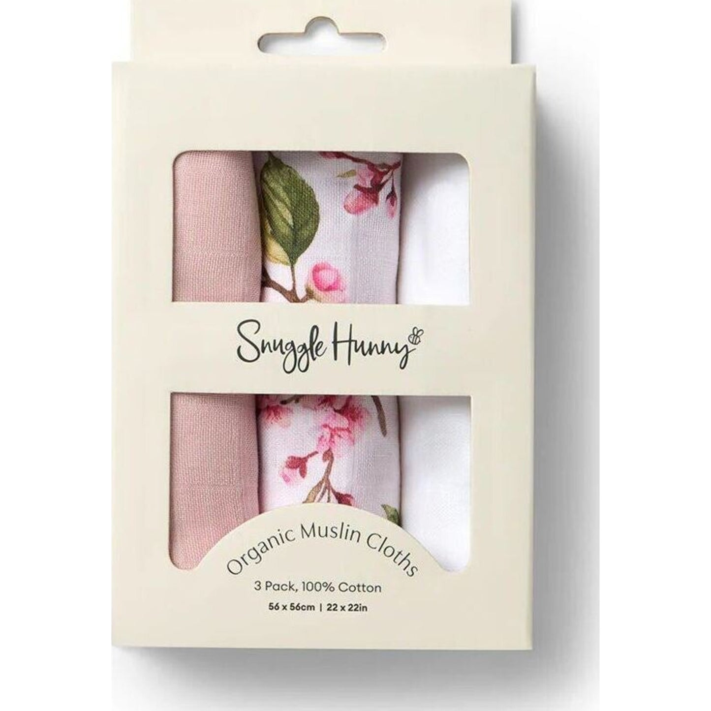 Snuggle Hunny Small Organic Muslin Cloths 3pk - Milk/Cherry Blossom/Fairytale | Aster & Ruby