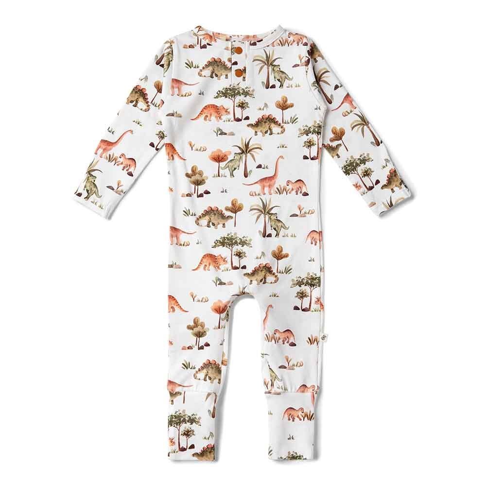 Snuggle Hunny Dino LS Growsuit-Aster & Ruby