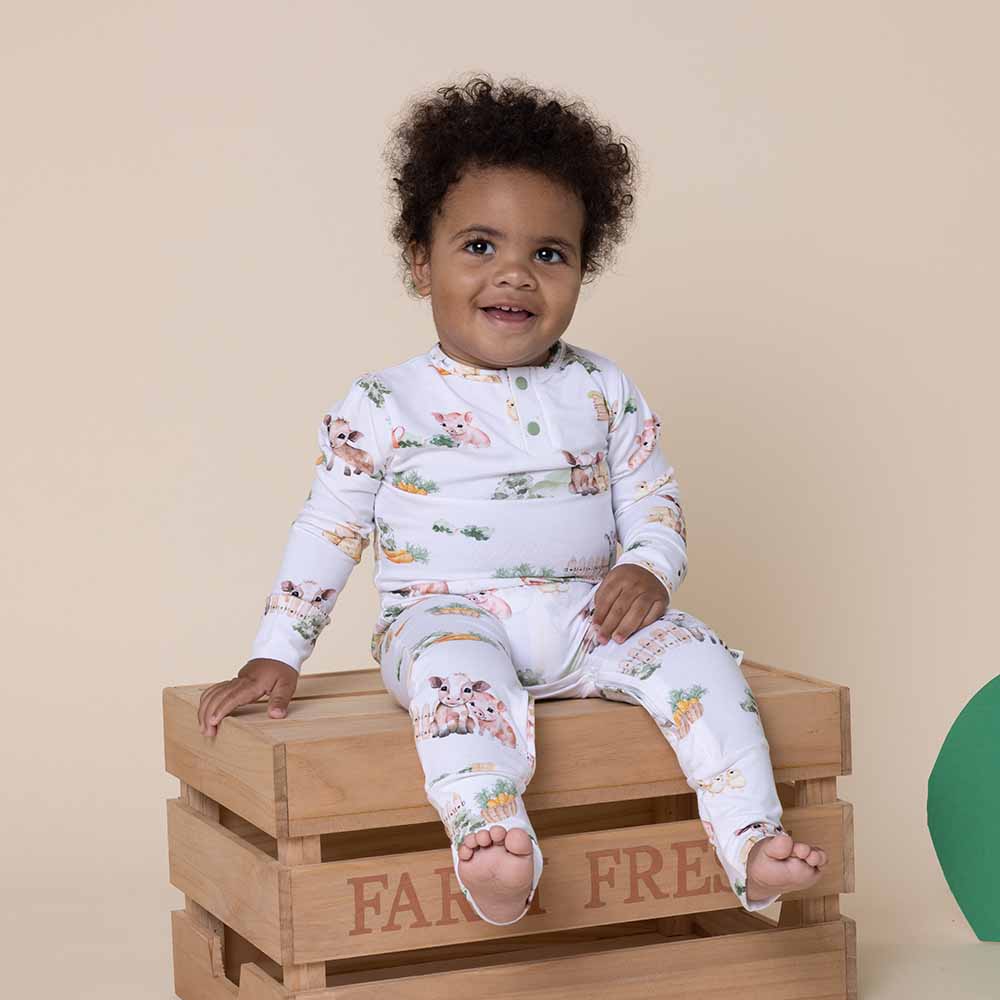 Snuggle Hunny Farm LS Growsuit-Aster & Ruby