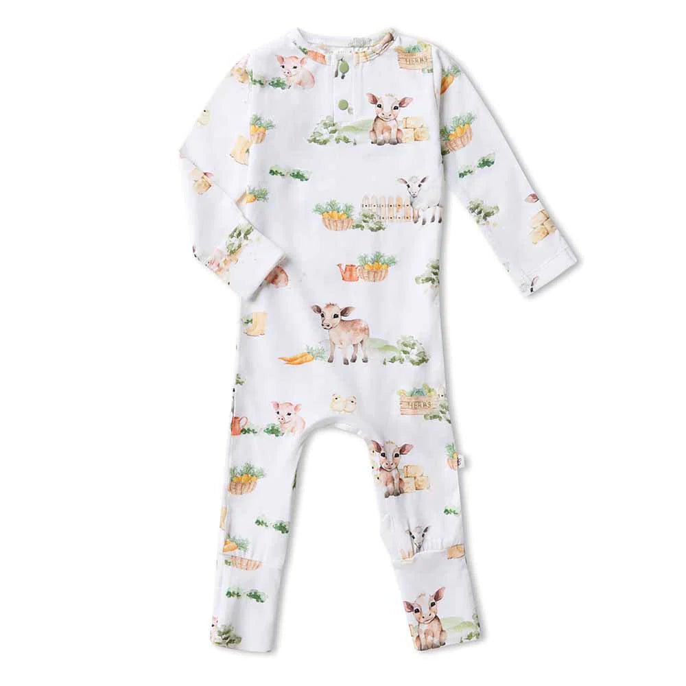 Snuggle Hunny Farm LS Growsuit-Aster & Ruby