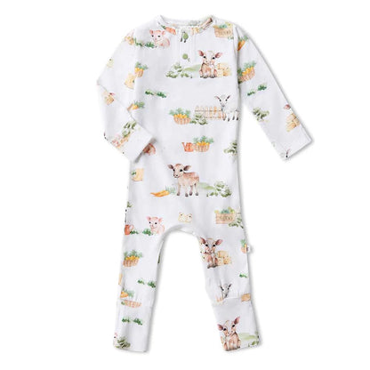 Snuggle Hunny Farm LS Growsuit-Aster & Ruby