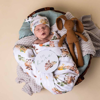 Snuggle Hunny Kids Organic Muslin Wrap Farm | Aster & Ruby