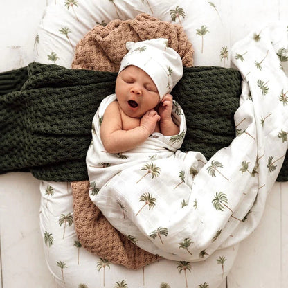 Snuggle Hunny Kids Snuggle Hunny Organic Muslin Wrap - Green Palm | Aster & Ruby