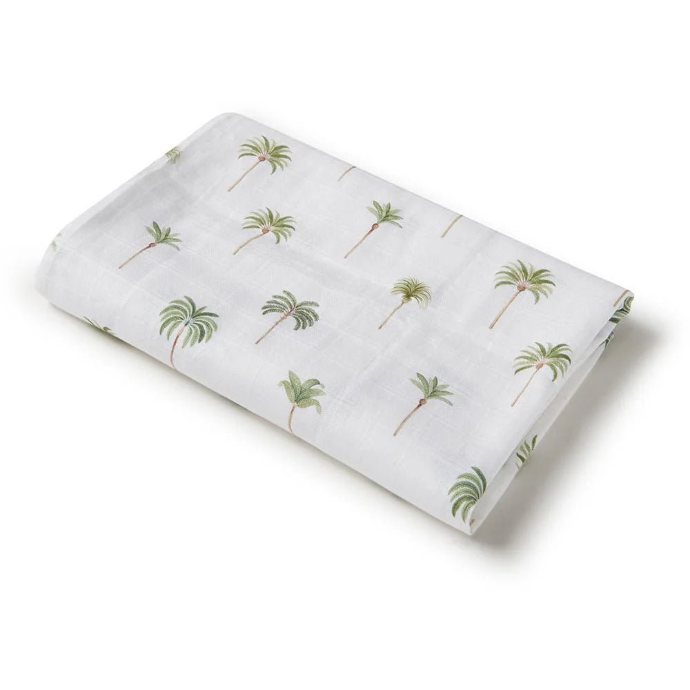 Snuggle Hunny Kids Snuggle Hunny Organic Muslin Wrap - Green Palm | Aster & Ruby