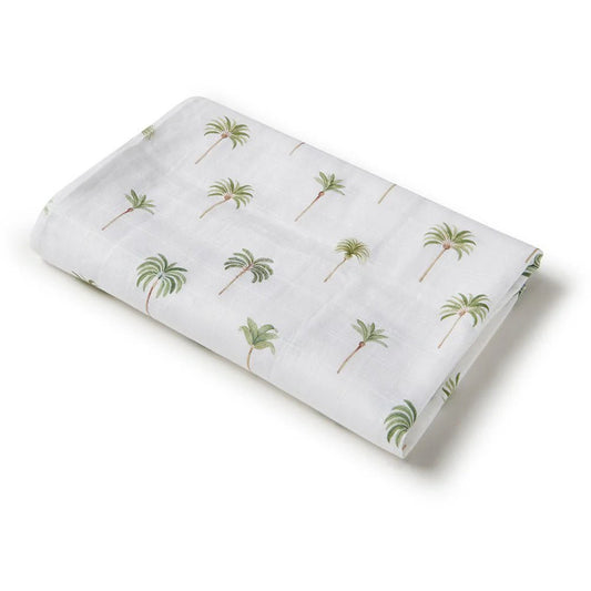 Snuggle Hunny Kids Snuggle Hunny Organic Muslin Wrap - Green Palm | Aster & Ruby