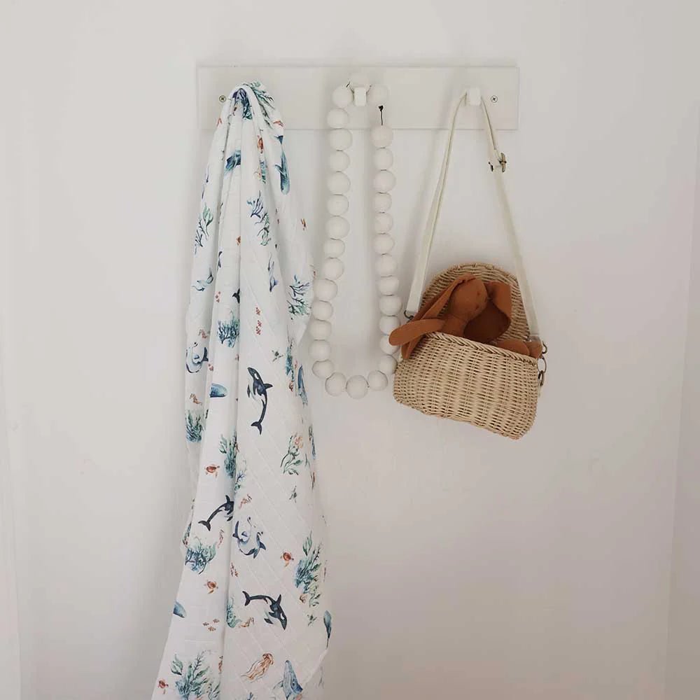 Snuggle Hunny Organic Muslin Wrap - Ocean - Aster & Ruby