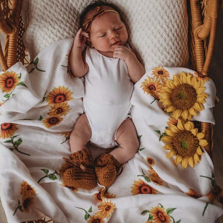 Snuggle Hunny Kids Organic Muslin Wrap Sunflower | Aster & Ruby