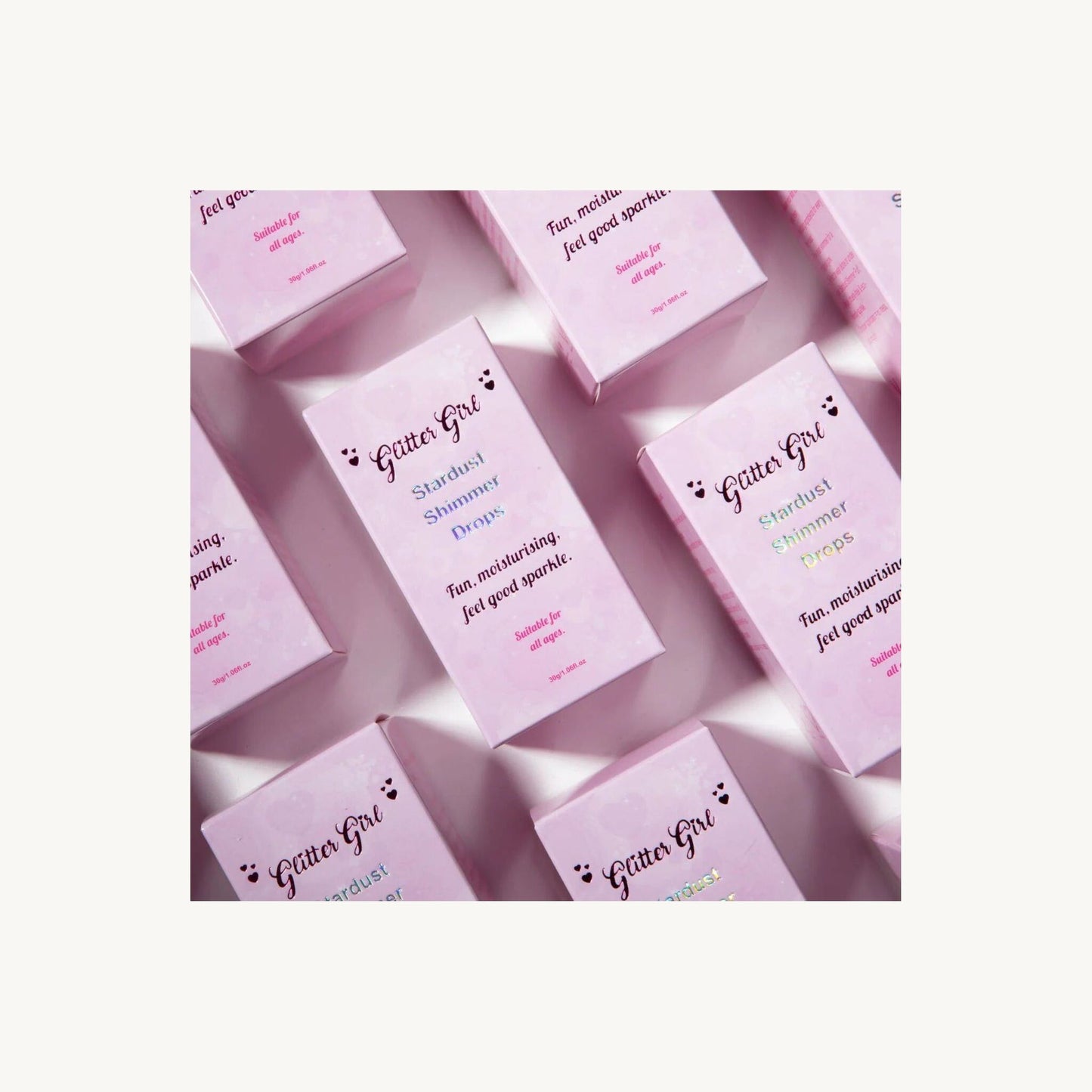 Stardust Shimmer Drops – Pink-Pearl Glow for Face & Body – children's product by Glitter Girl | Aster & Ruby