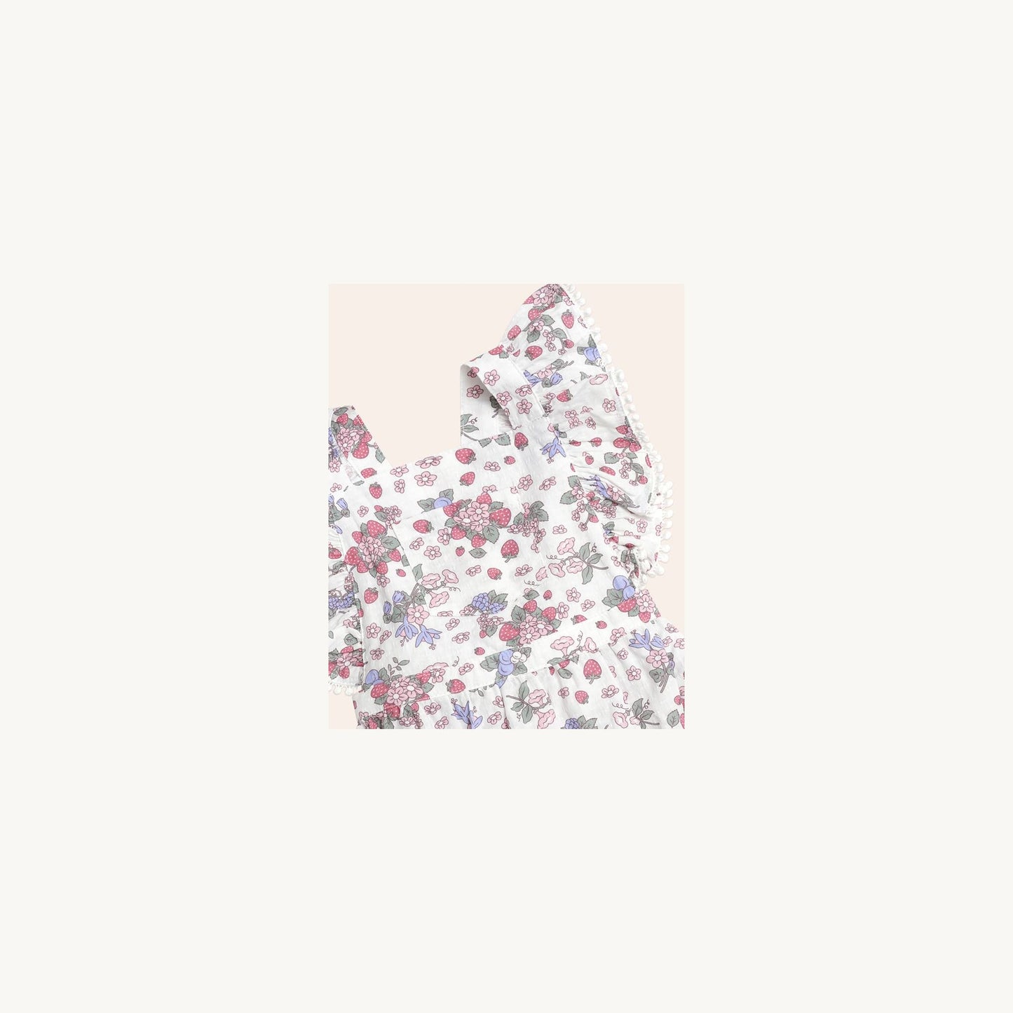 Huxbaby Stawberry Garden Playsuit Cream | Aster & Ruby