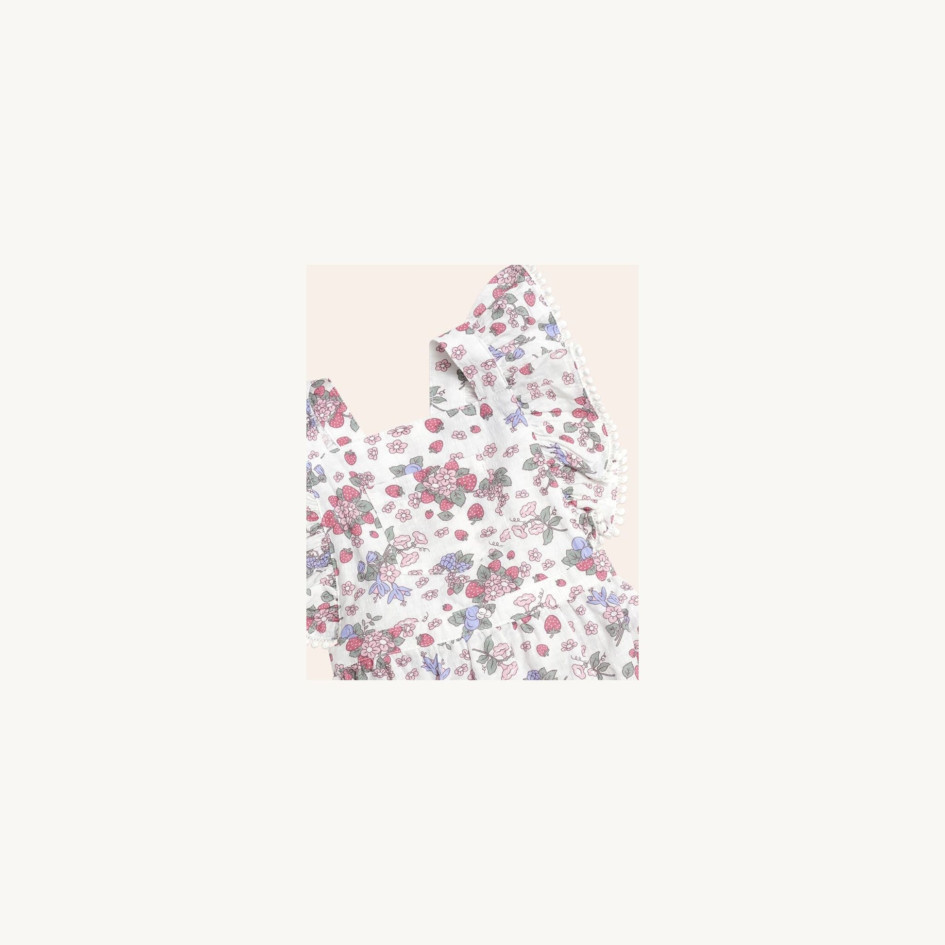 Huxbaby Stawberry Garden Playsuit Cream | Aster & Ruby