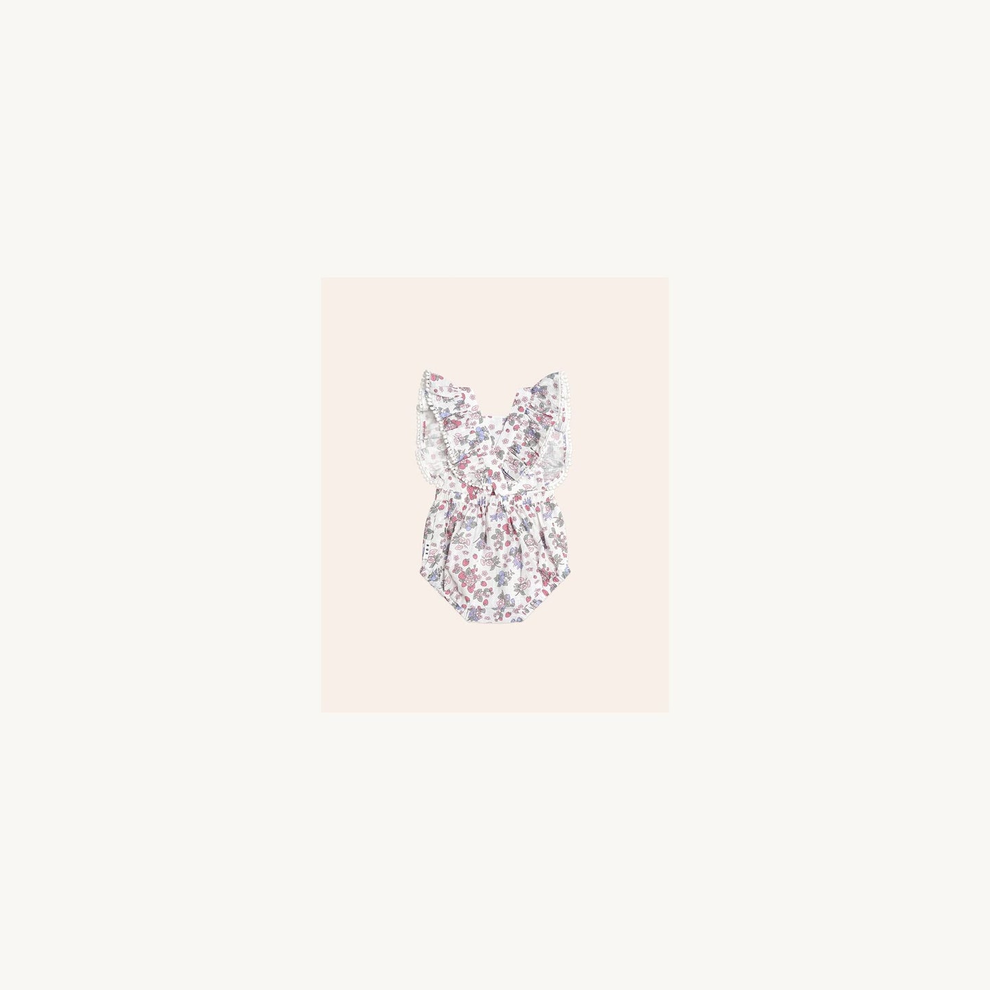 Huxbaby Stawberry Garden Playsuit Cream | Aster & Ruby