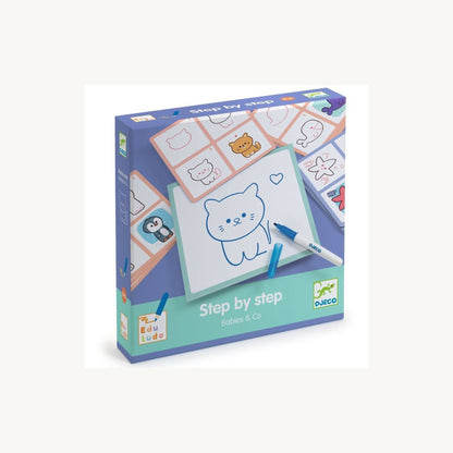 Step by Step Babies & Co Animals Learn to Draw – children's product by Djeco | Aster & Ruby