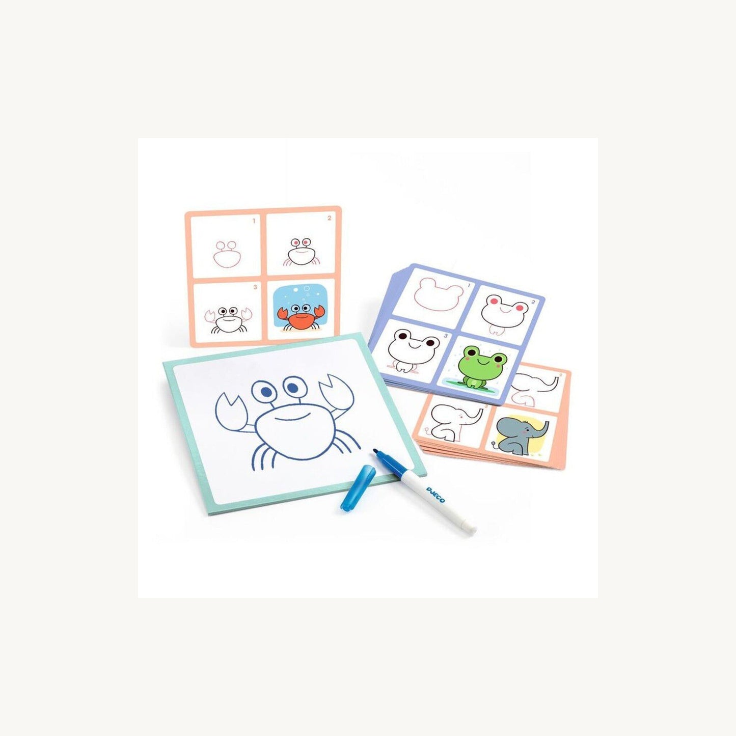 Step by Step Babies & Co Animals Learn to Draw – children's product by Djeco | Aster & Ruby