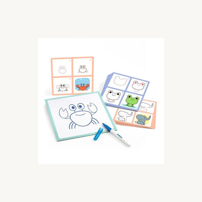 Step by Step Babies & Co Animals Learn to Draw – children's product by Djeco | Aster & Ruby