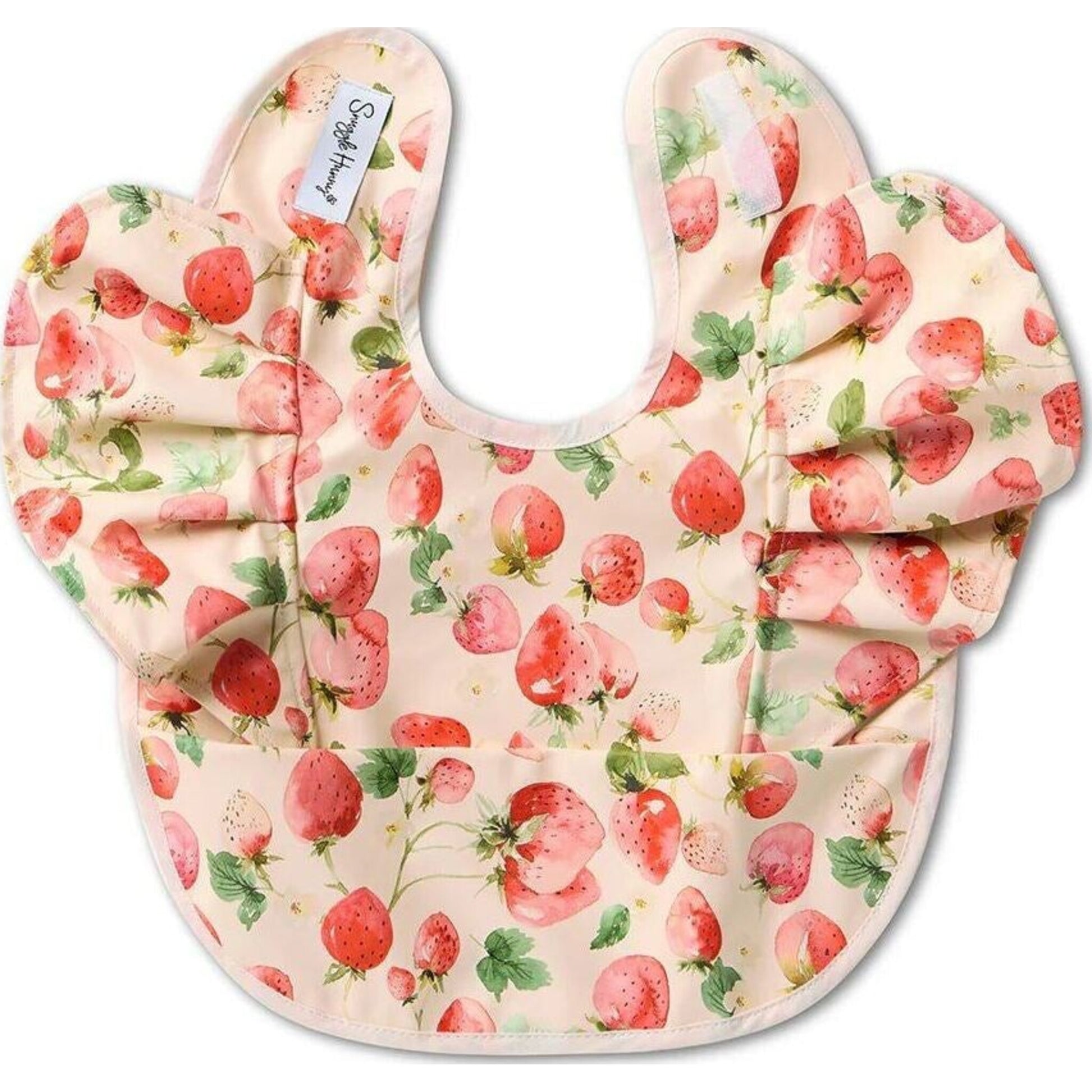 Snuggle Hunny Strawberry Frill Snuggle Bib | Aster & Ruby