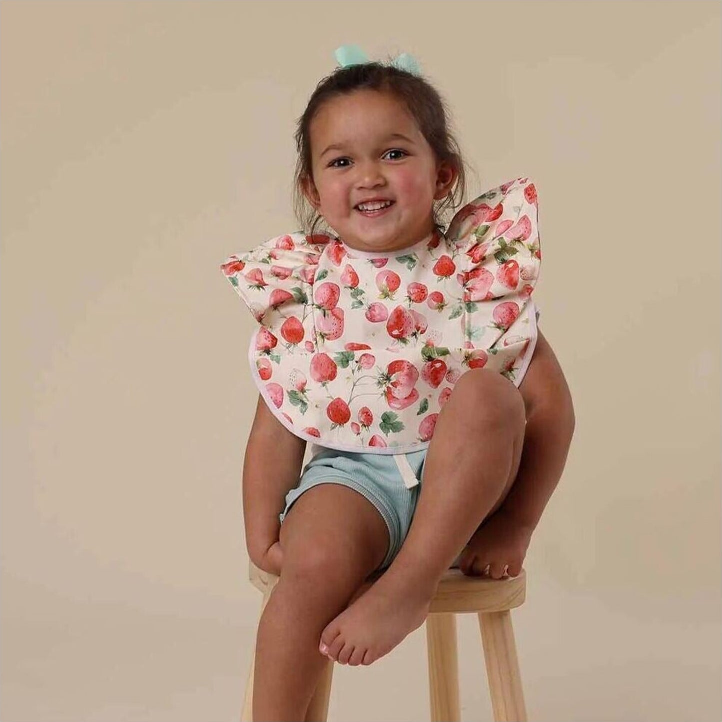 Snuggle Hunny Strawberry Frill Snuggle Bib | Aster & Ruby