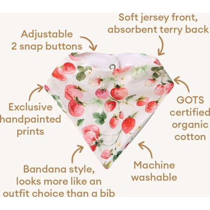 Snuggle Hunny Strawberry Organic Dribble Bib | Aster & Ruby