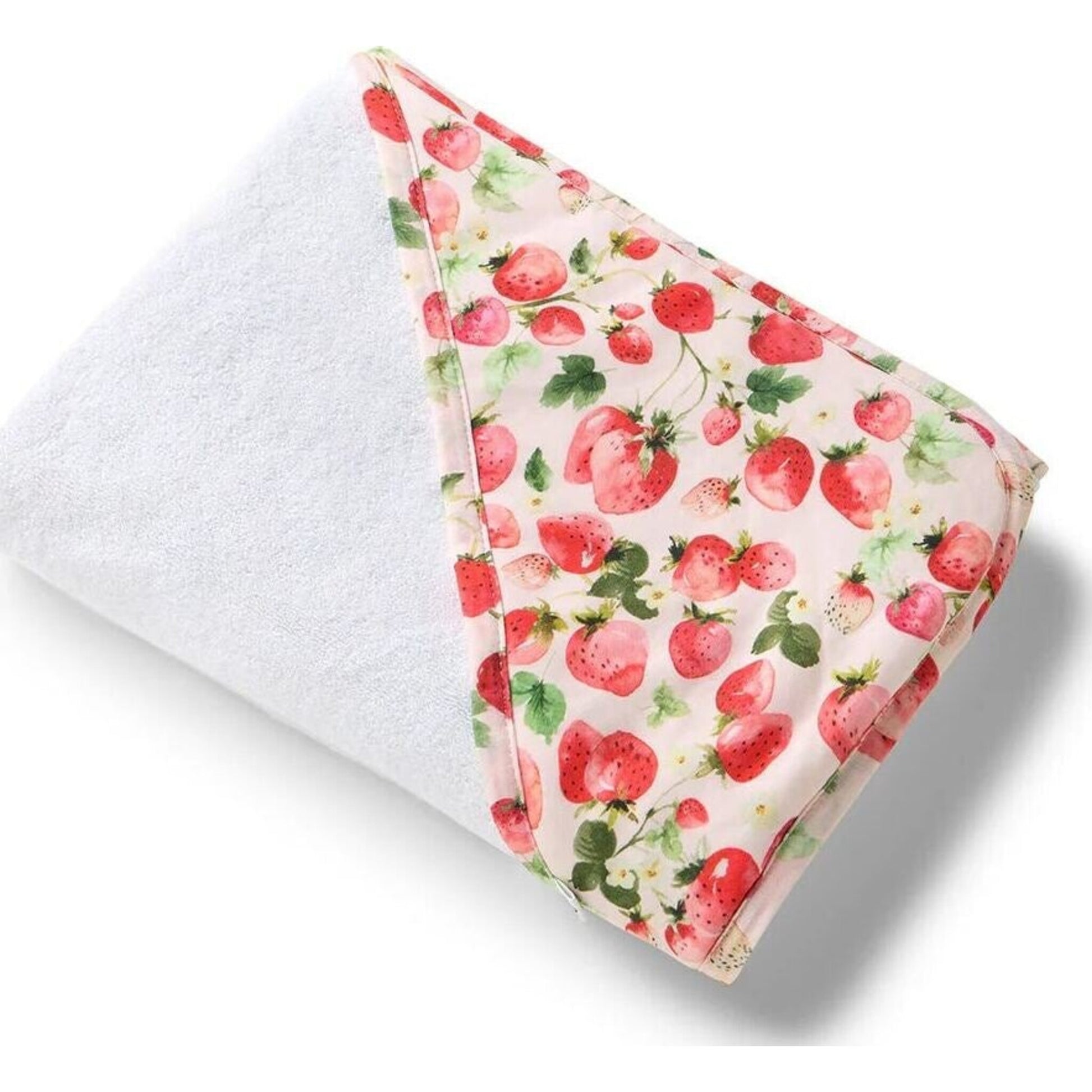 Snuggle Hunny Kids Strawberry Organic Hooded Baby Towel | Aster & Ruby