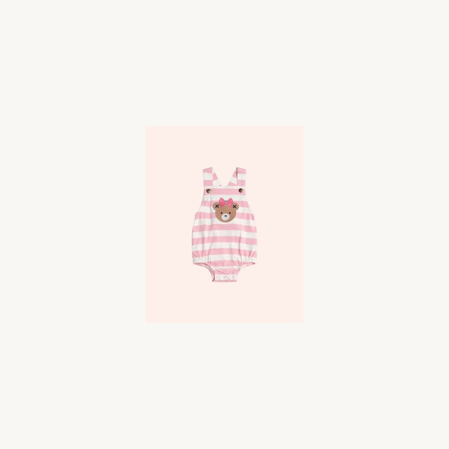 Huxbaby Strawberry Stripe Playsuit | Aster & Ruby
