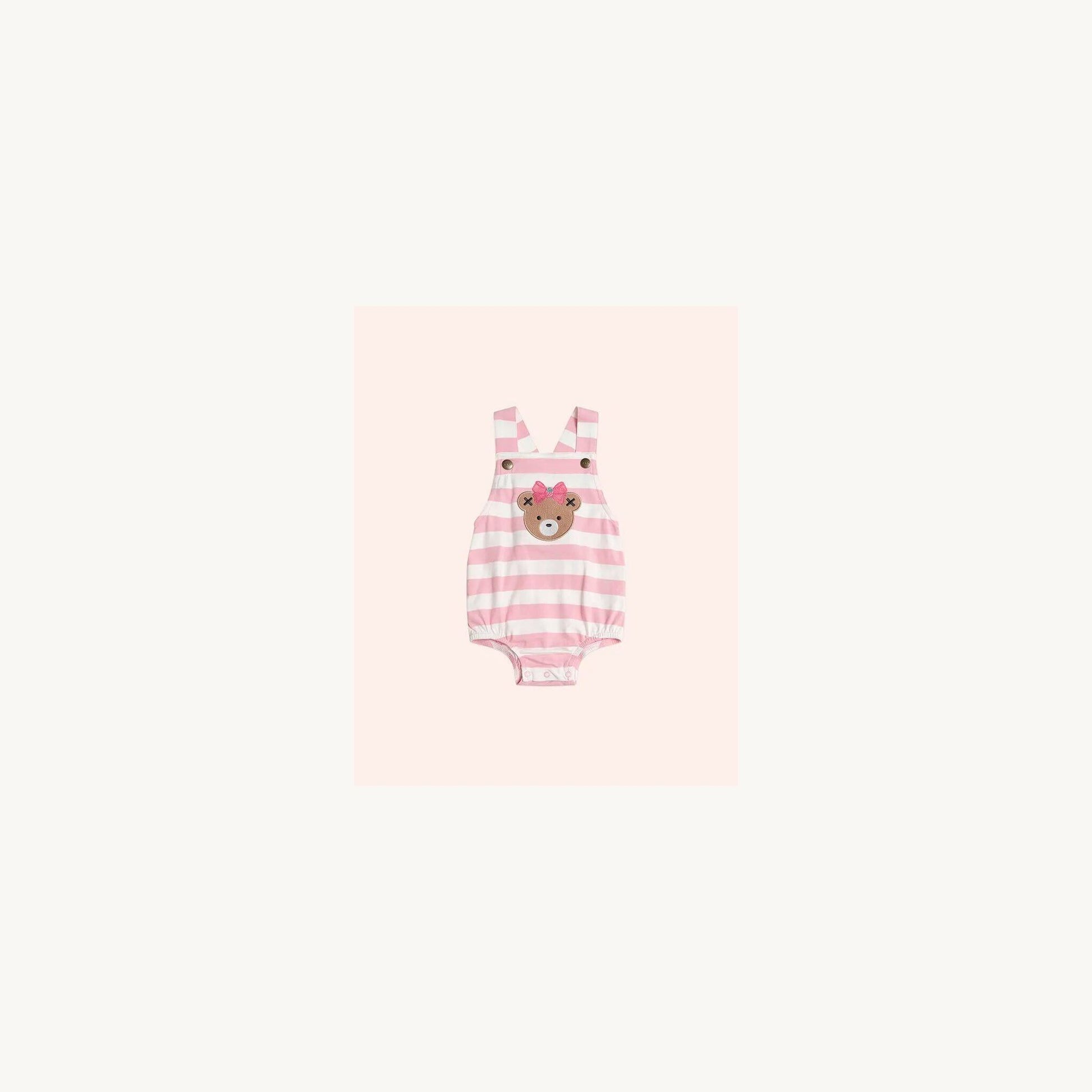 Huxbaby Strawberry Stripe Playsuit | Aster & Ruby