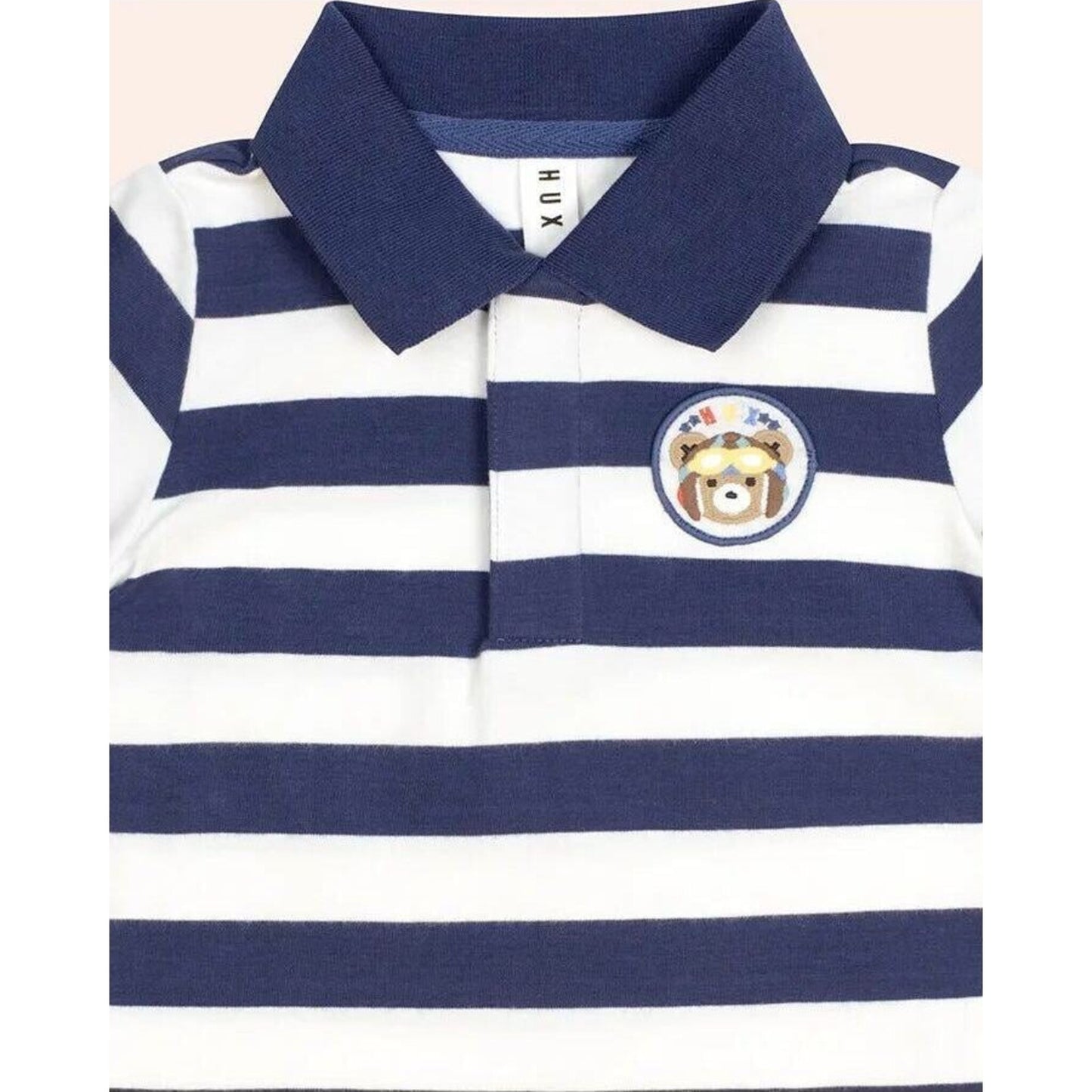 Huxbaby Stripe Polo Tee | Aster & Ruby